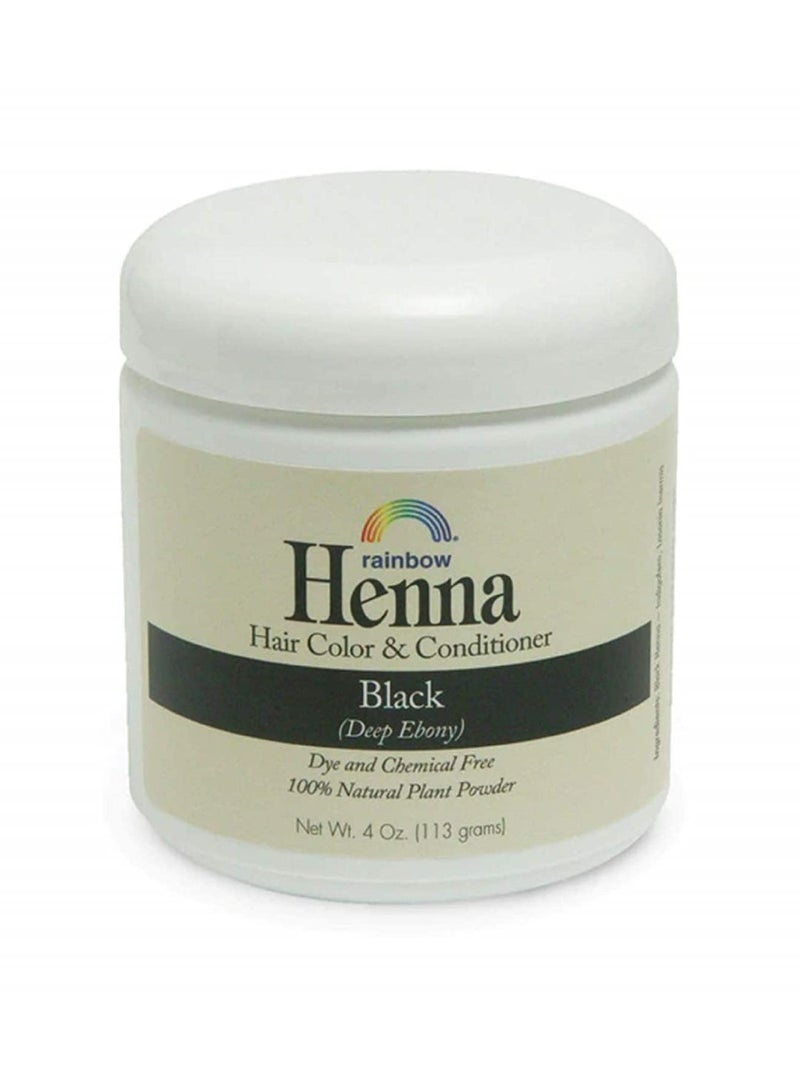 Rainbow Research, Henna, Hair Color & Conditioner, Black, 4 oz (113 g)